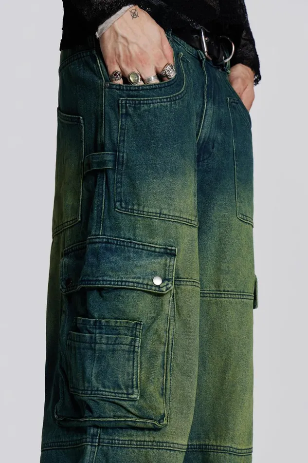 Jaded London Sandblast Monster Cargo Jeans Men Colossus Jeans