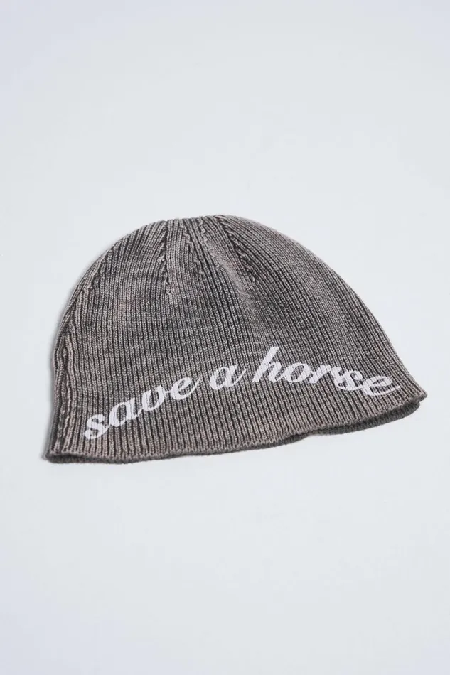 Jaded London Save A Horse Ride A Cowboy Knitted Beanie Hat Women Knitwear
