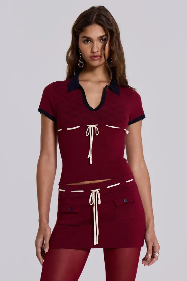Jaded London Scarlett Knit Top Women Long Sleeve Tops