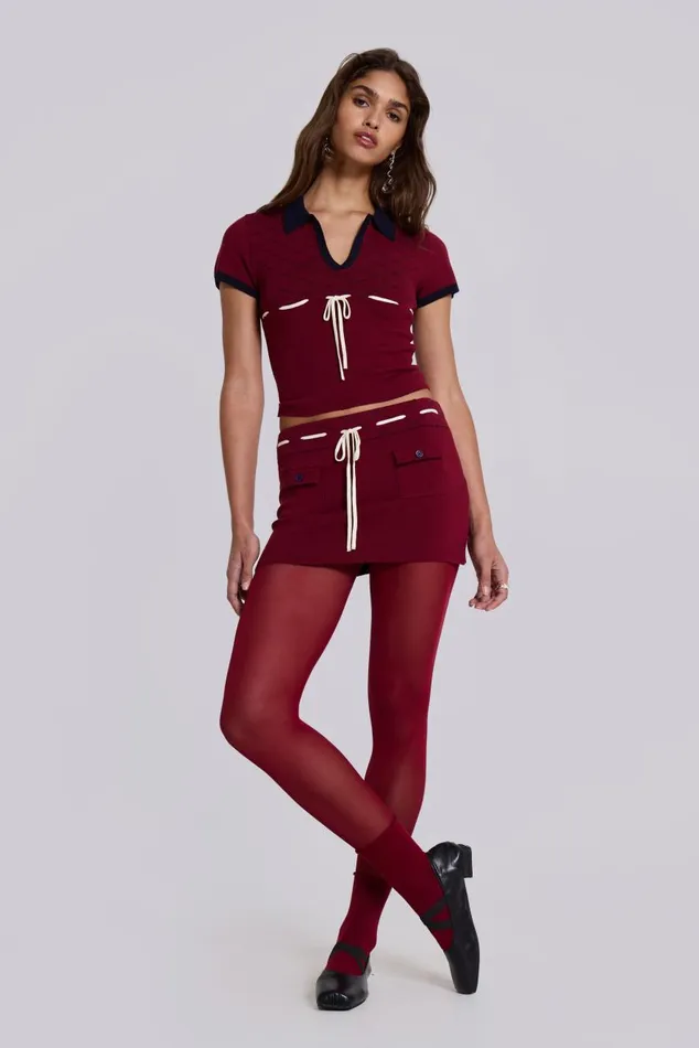 Jaded London Scarlett Knit Top Women Long Sleeve Tops