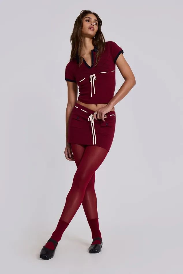 Jaded London Scarlett Knit Top Women Long Sleeve Tops