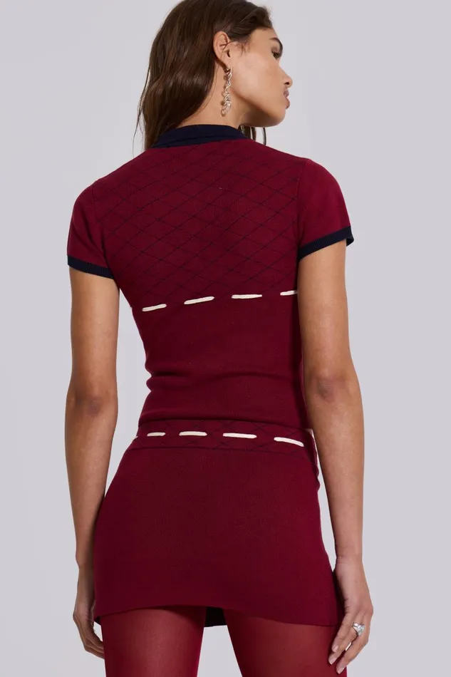 Jaded London Scarlett Knit Top Women Long Sleeve Tops