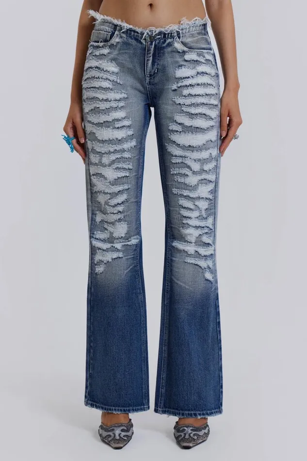Jaded London Scratchy Low Rise Jeans Women Jeans