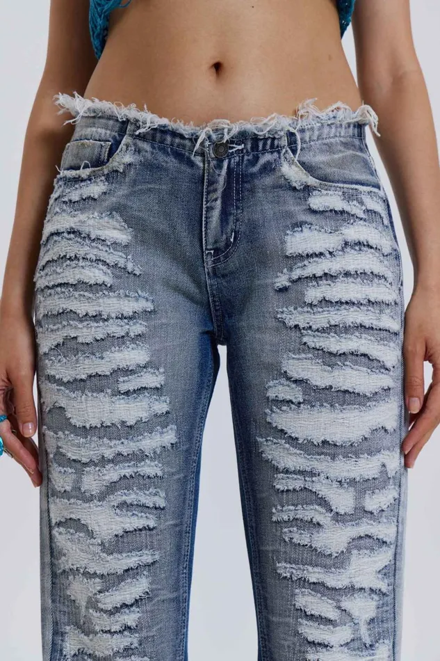 Jaded London Scratchy Low Rise Jeans Women Jeans