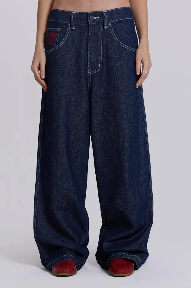 Jaded London Selvedge Collosus Jeans Women Baggy Jeans