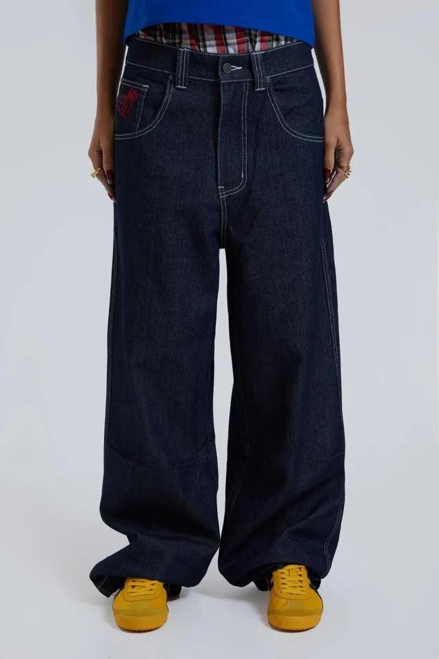 Jaded London Selvedge Collosus Jeans Women Baggy Jeans