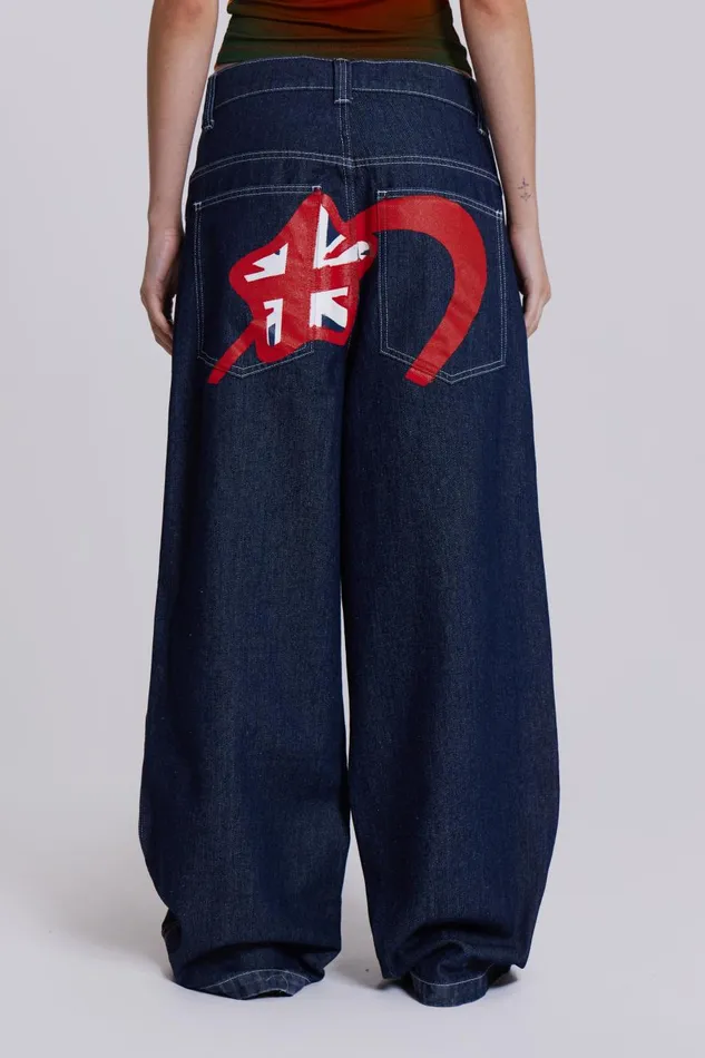 Jaded London Selvedge Collosus Jeans Women Baggy Jeans