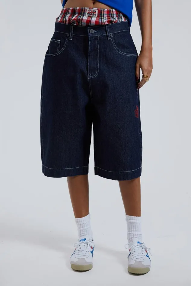 Jaded London Selvedge Jumbo Jorts Women Jeans
