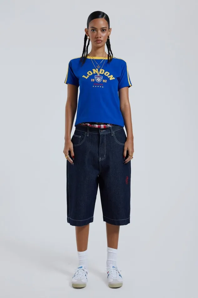 Jaded London Selvedge Jumbo Jorts Women Jeans