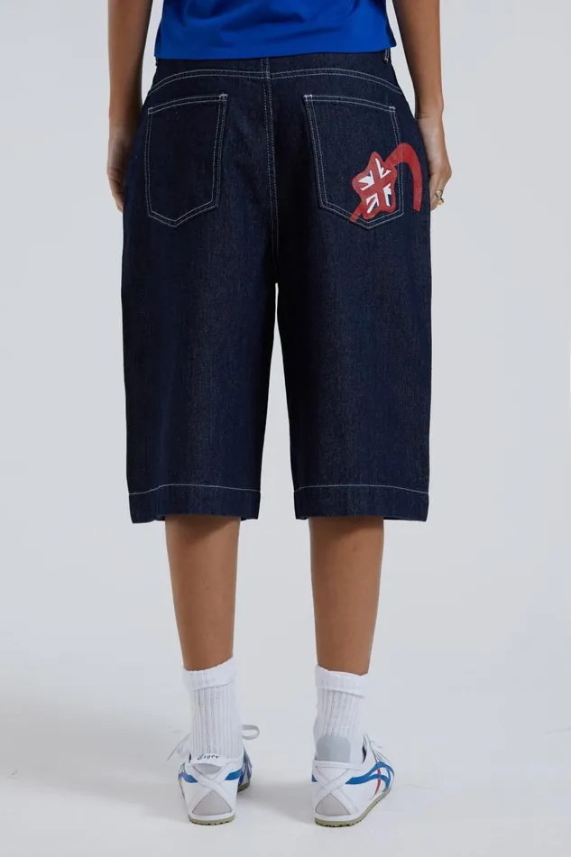 Jaded London Selvedge Jumbo Jorts Women Jeans
