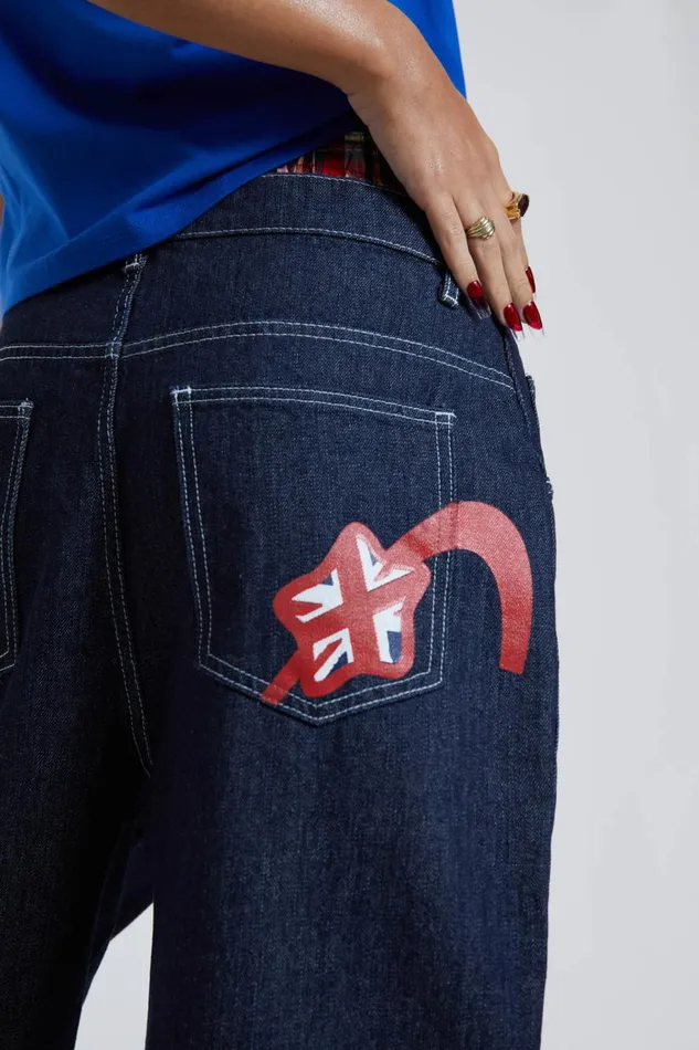 Jaded London Selvedge Jumbo Jorts Women Jeans