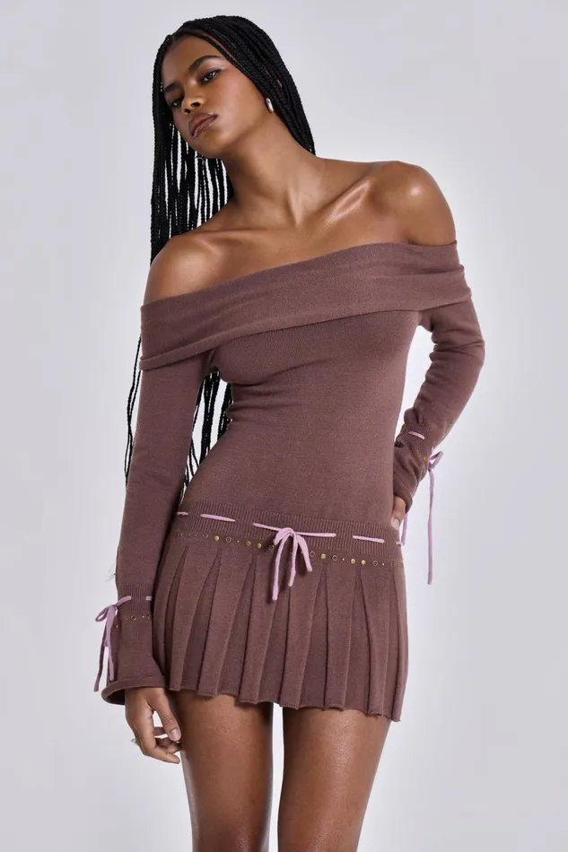 Jaded London Serena Knitted Mini Dress Women Mini Dresses