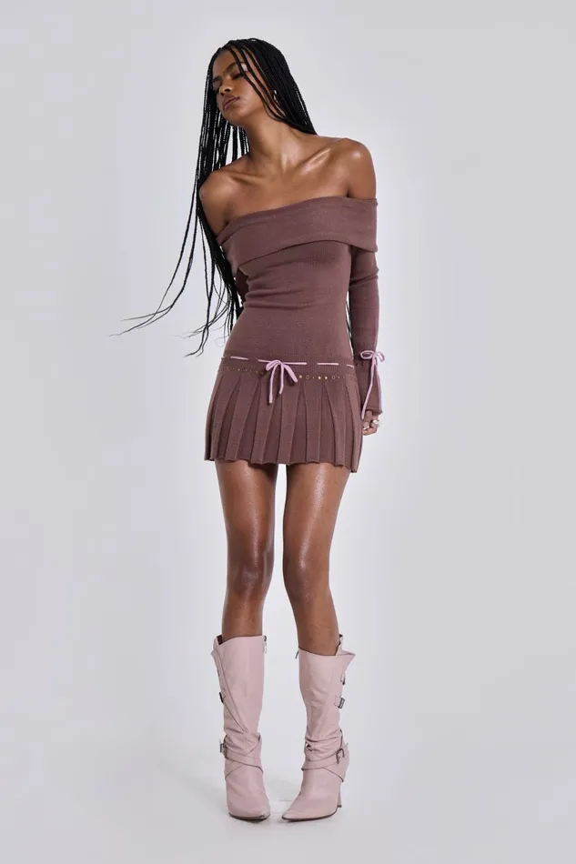 Jaded London Serena Knitted Mini Dress Women Mini Dresses