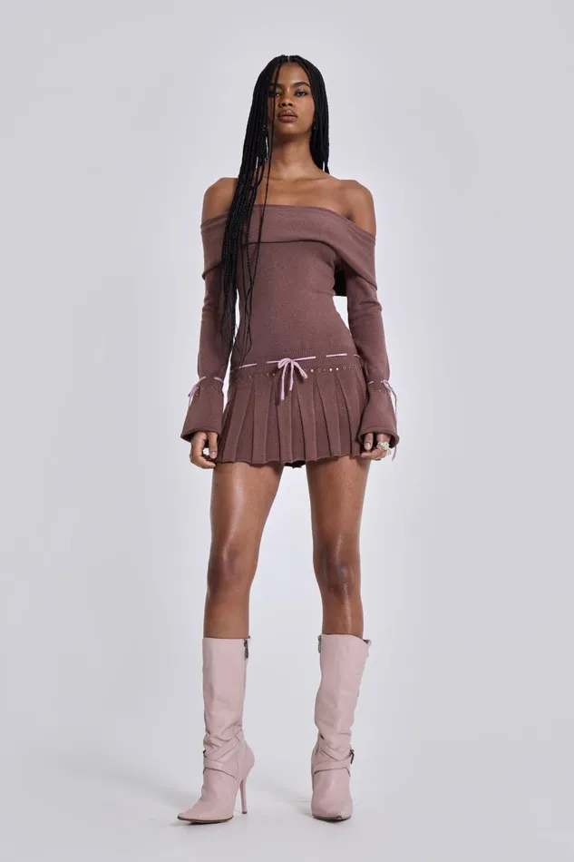 Jaded London Serena Knitted Mini Dress Women Mini Dresses