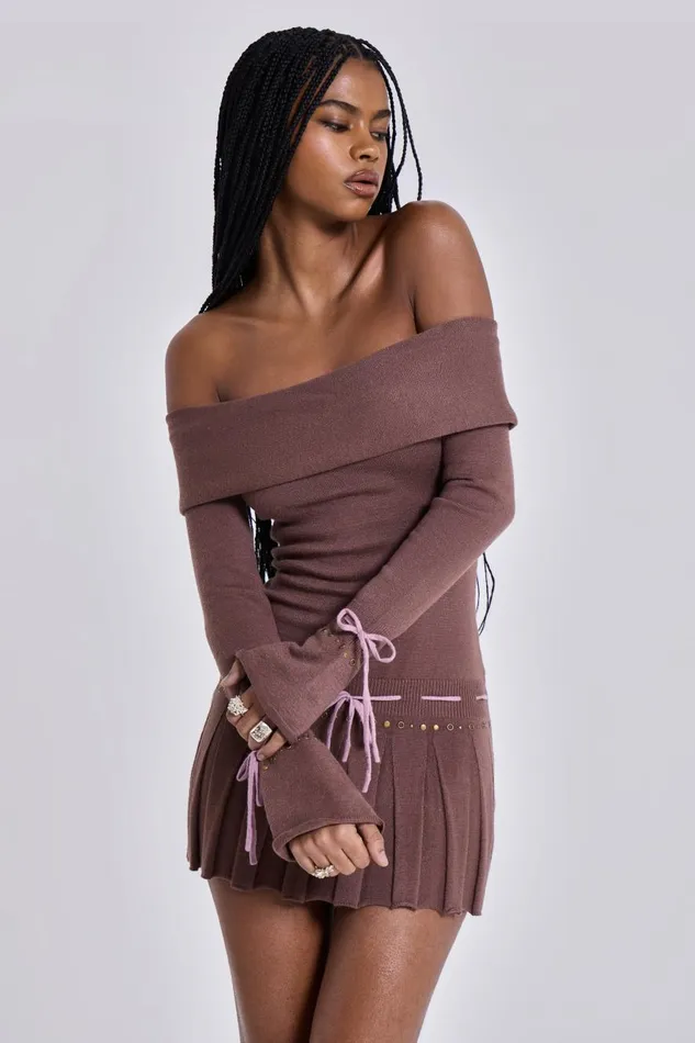 Jaded London Serena Knitted Mini Dress Women Mini Dresses