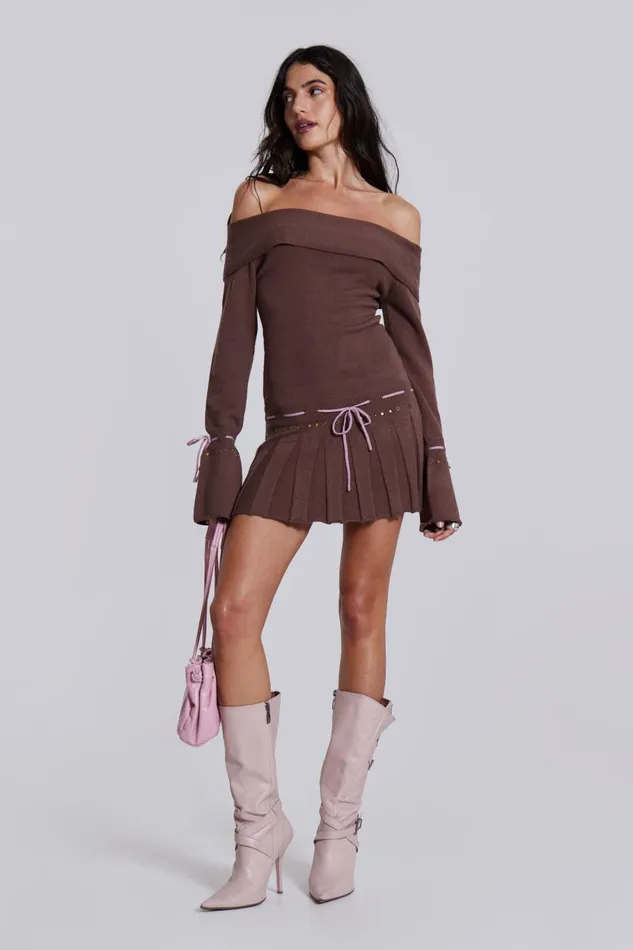 Jaded London Serena Knitted Mini Dress Women Mini Dresses