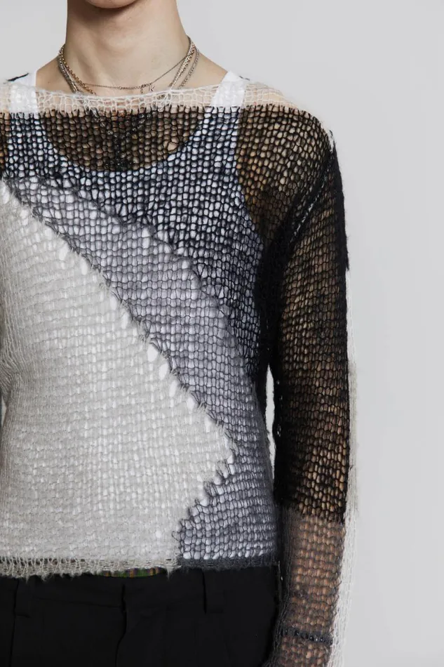 Jaded London Shrunken Abstract Knit Men Knitwear