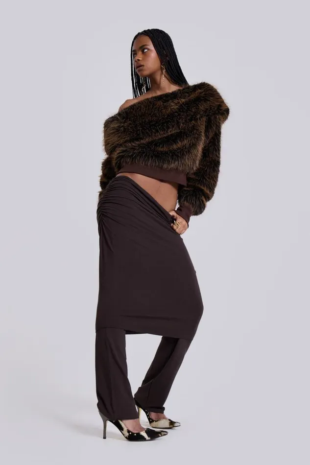 Jaded London Sinu Skirt Layered Trousers Women Trousers and Pants