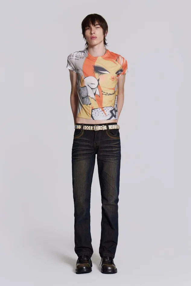 Jaded London Sleazenation Cartoon Print Tee Men TShirts and Vests