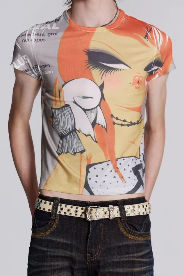 Jaded London Sleazenation Cartoon Print Tee Men TShirts and Vests