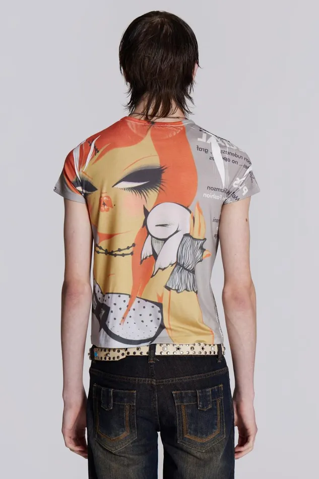 Jaded London Sleazenation Cartoon Print Tee Men TShirts and Vests