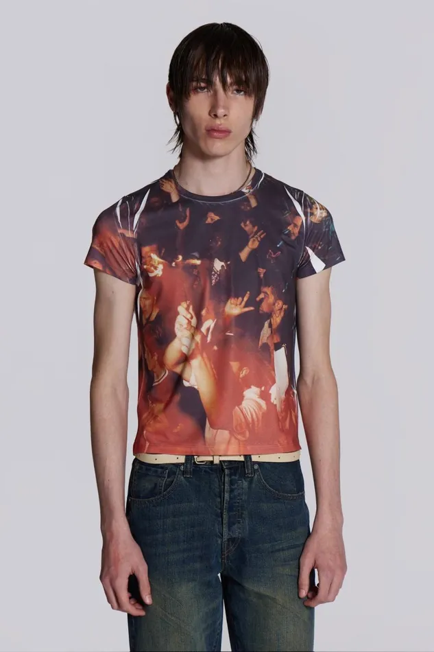 Jaded London Sleazenation Crowd Print Tee Men TShirts and Vests