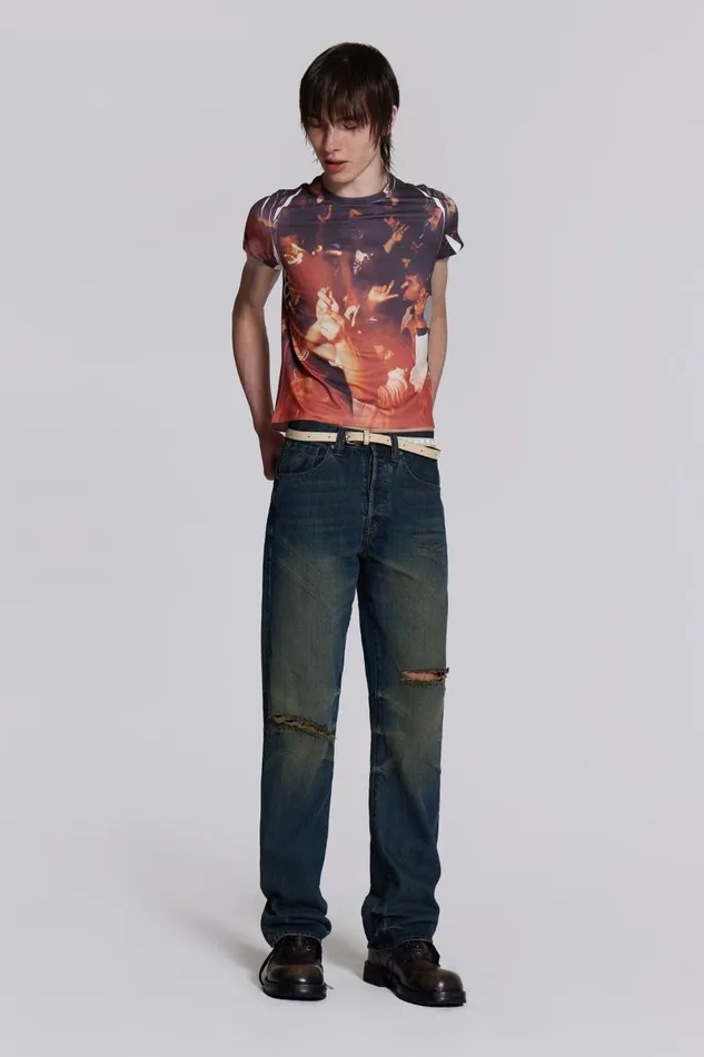 Jaded London Sleazenation Crowd Print Tee Men TShirts and Vests