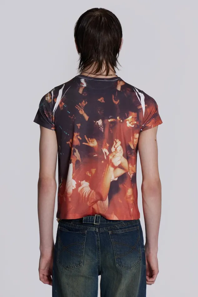 Jaded London Sleazenation Crowd Print Tee Men TShirts and Vests