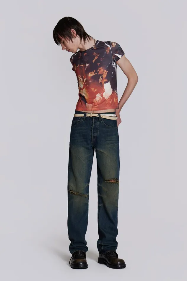 Jaded London Sleazenation Crowd Print Tee Men TShirts and Vests