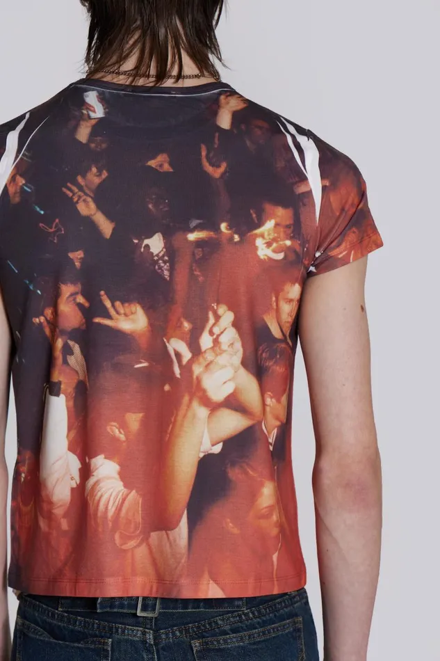 Jaded London Sleazenation Crowd Print Tee Men TShirts and Vests