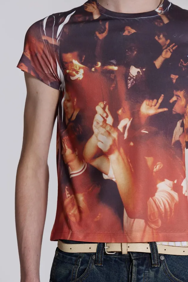 Jaded London Sleazenation Crowd Print Tee Men TShirts and Vests