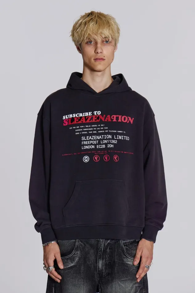 Jaded London Sleazenation Limited Hoodie Men Hoodies and Sweatshirts