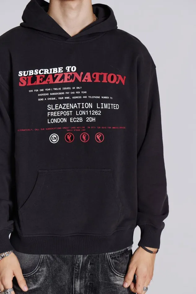 Jaded London Sleazenation Limited Hoodie Men Hoodies and Sweatshirts