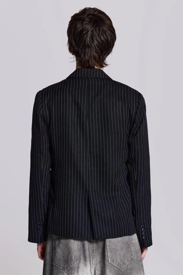 Jaded London Slim Fit Pinstripe Blazer Men Outerwear