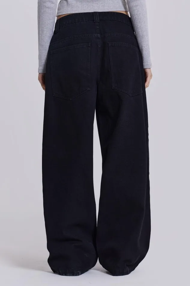 Jaded London Solid Black Colossus Jeans Women Jeans