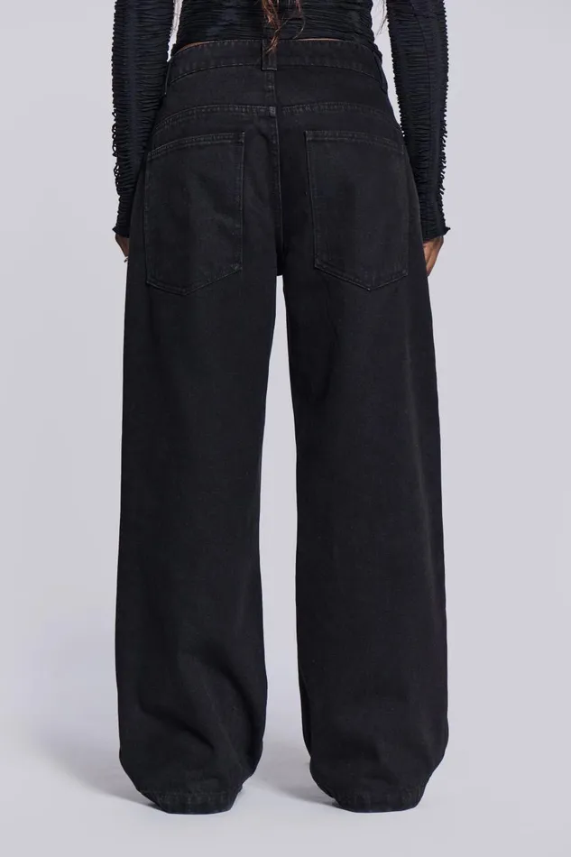 Jaded London Solid Black Colossus Jeans Women Jeans