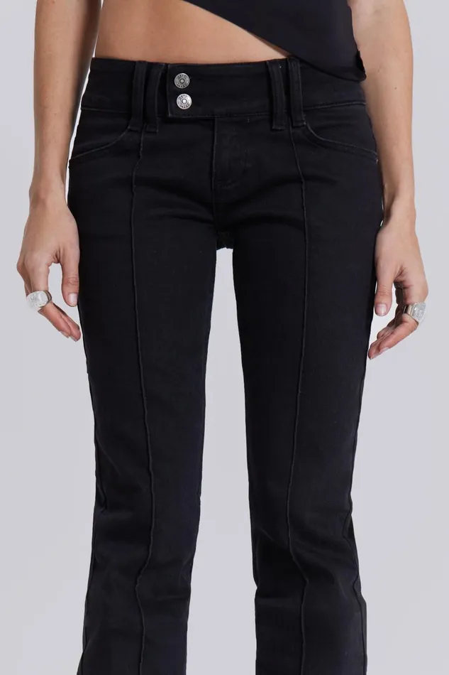 Jaded London Solid Black Thirteen Jeans Women Jeans