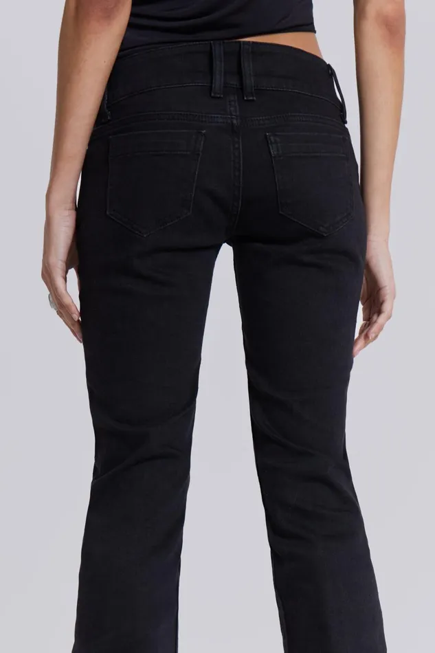 Jaded London Solid Black Thirteen Jeans Women Jeans