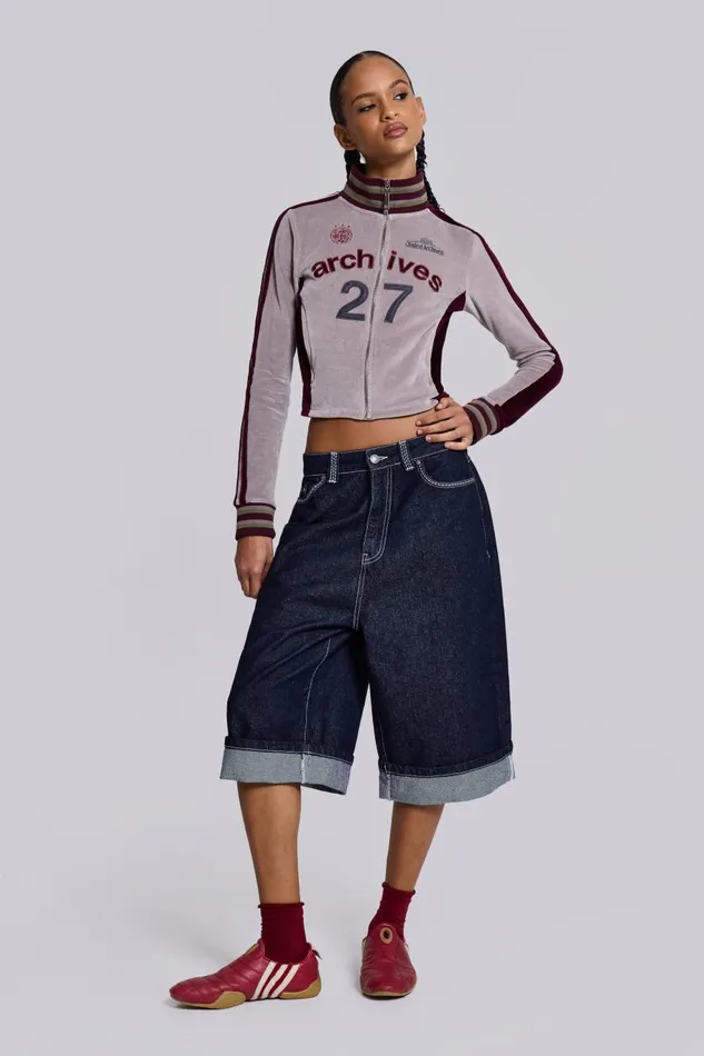 Jaded London Sonic JL Indigo Jorts Women Jeans