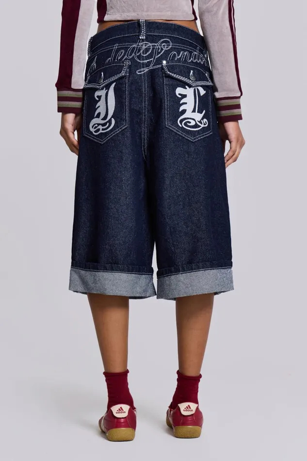Jaded London Sonic JL Indigo Jorts Women Jeans