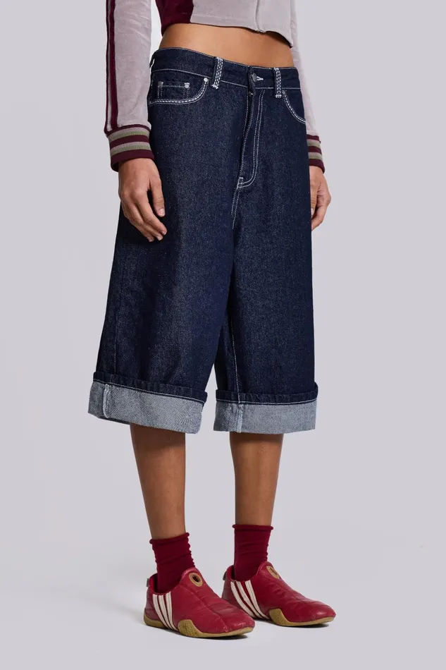Jaded London Sonic JL Indigo Jorts Women Jeans