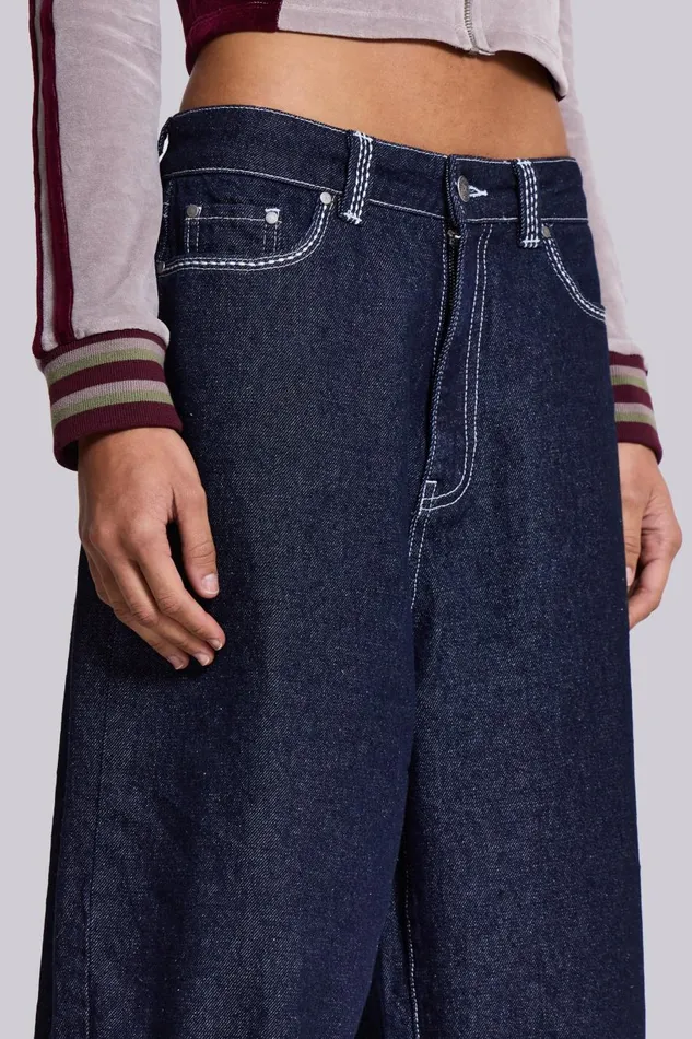 Jaded London Sonic JL Indigo Jorts Women Jeans