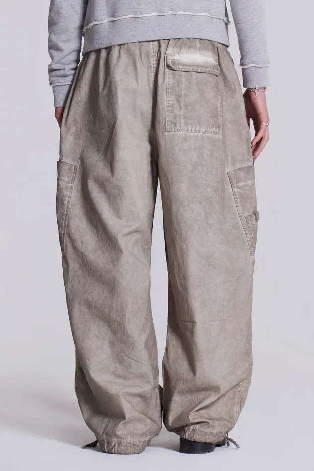Jaded London Stone Oil Wash Parachute Pants Men Parachute Pants
