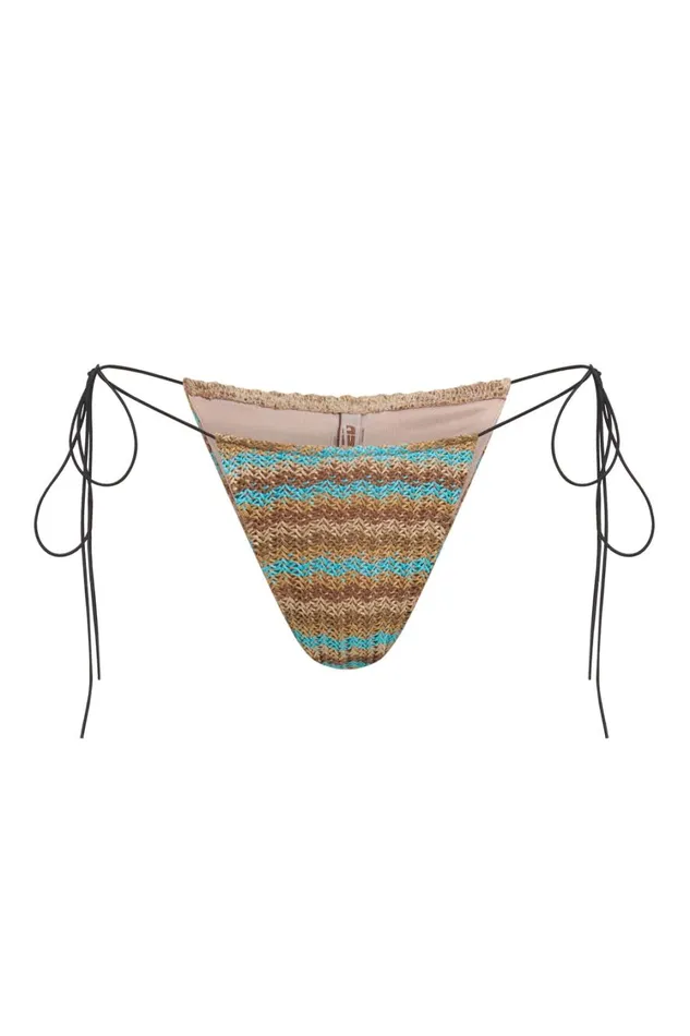 Jaded London Striped Knit Micro Bikini Bottoms Women Bikini Bottoms