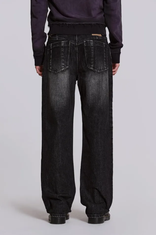 Jaded London Stud Scott Jean Men Baggy Jeans