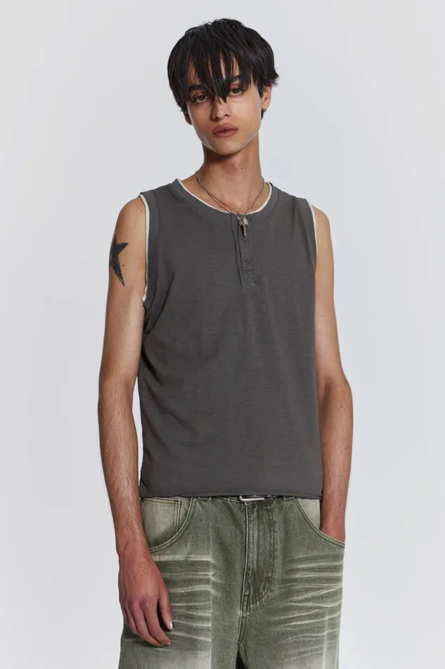 Jaded London Troupe Layered Tank Men TShirts and Vests