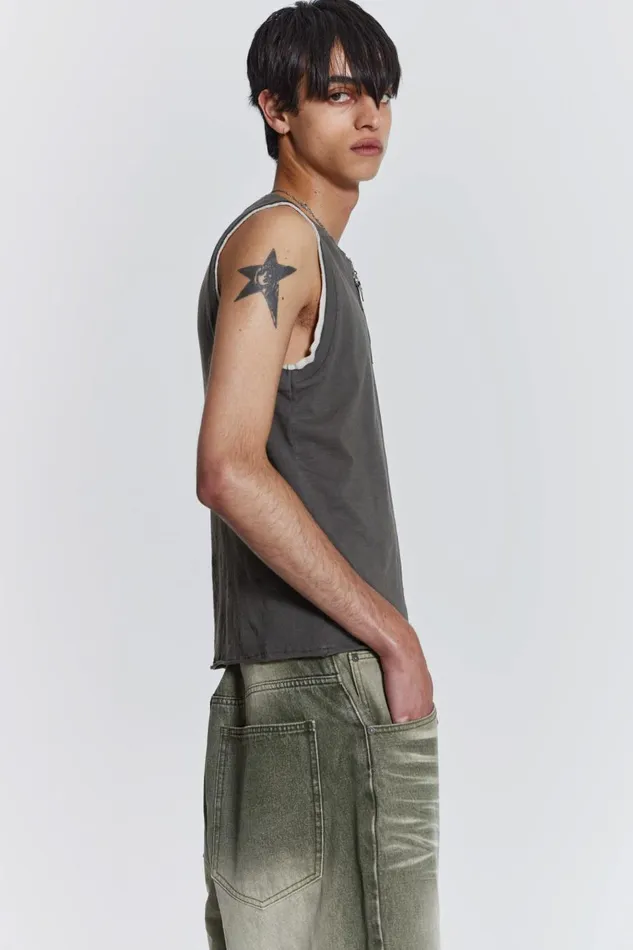 Jaded London Troupe Layered Tank Men TShirts and Vests