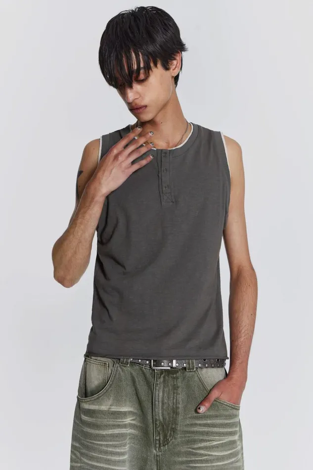 Jaded London Troupe Layered Tank Men TShirts and Vests