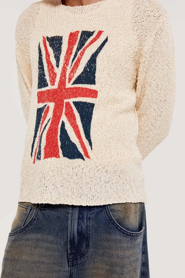 Jaded London Union Jack Jacquard Knit Jumper Men Knitwear