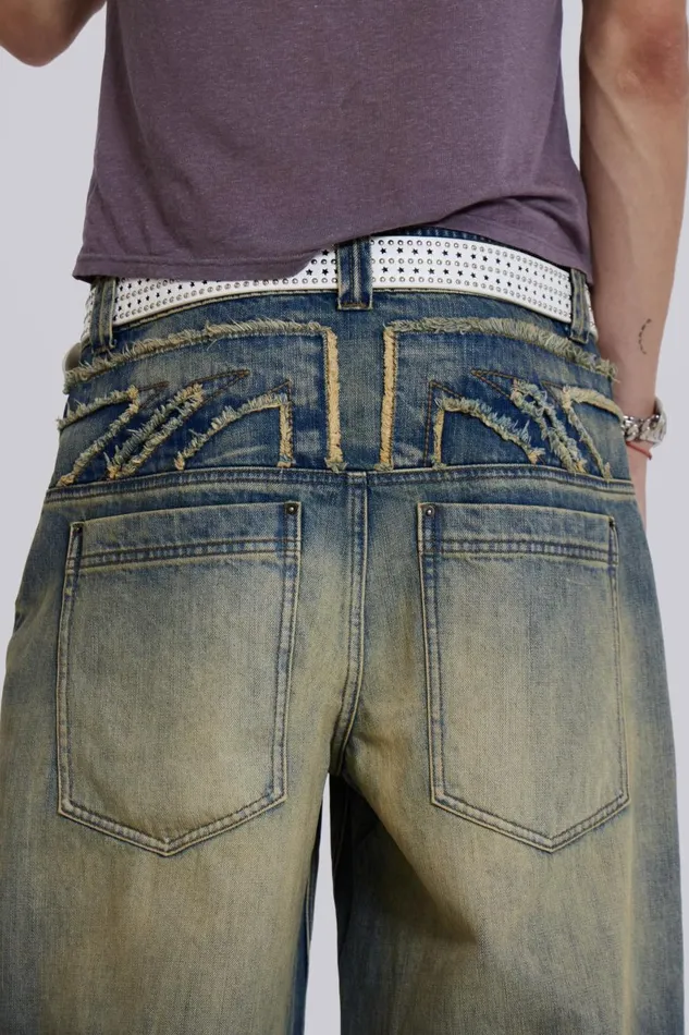 Jaded London Union Jack Low Rise Colossus Jeans Men Colossus Jeans